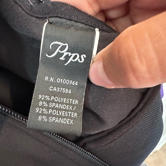 Men's Prps Striped Track Jacket 1  Size S Black-Purple Full Zip - Picture 6 of 11